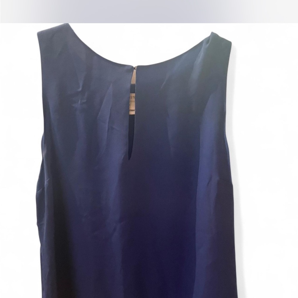 Diane von Furstenberg silk blue sleeveless top in P